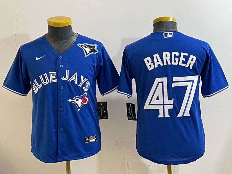 Youth 2025 Toronto Blue Jays #47 Barger blue Game Nike MLB Jersey style 004